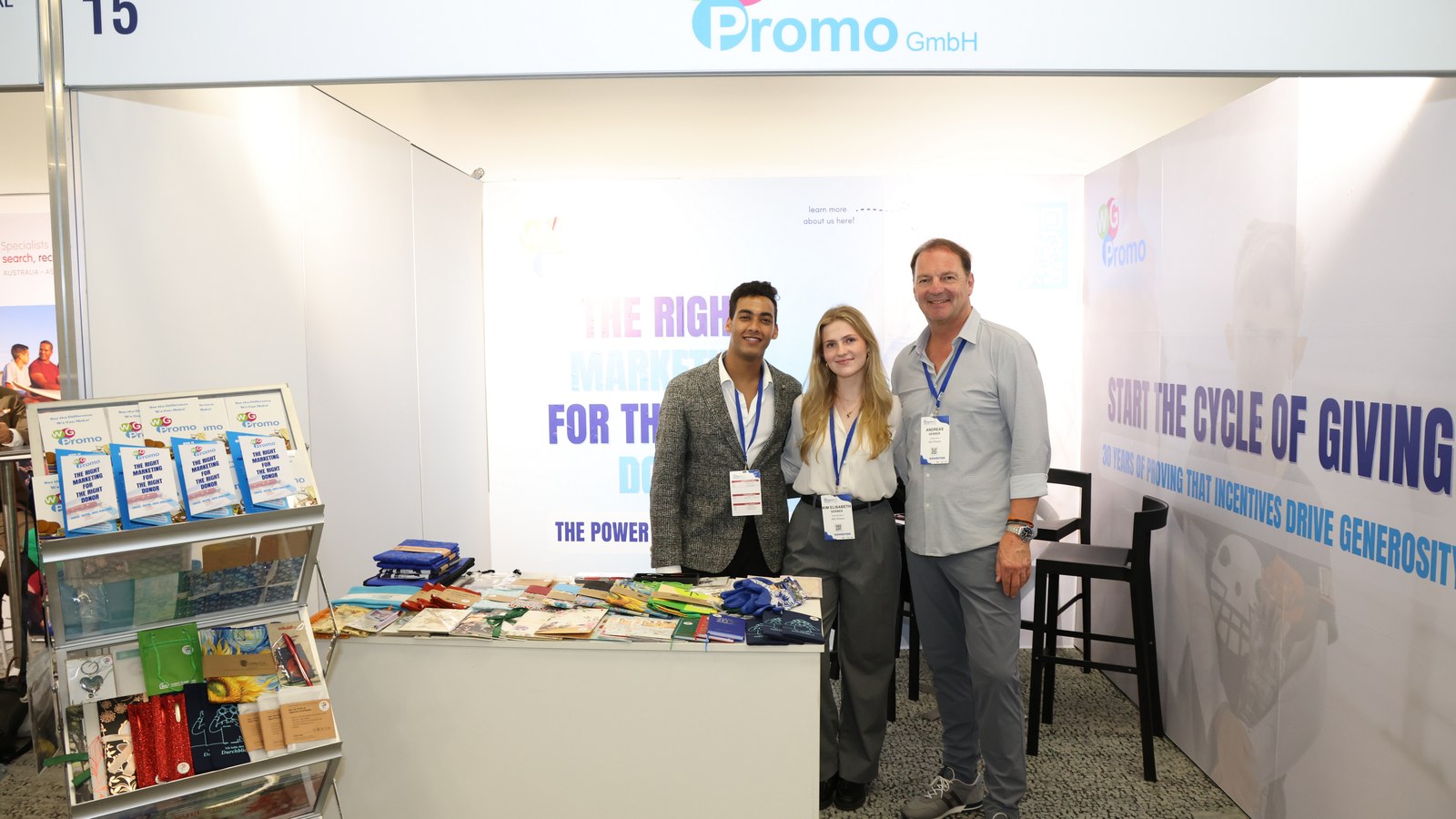 WG Promo team at a fundraising trade show